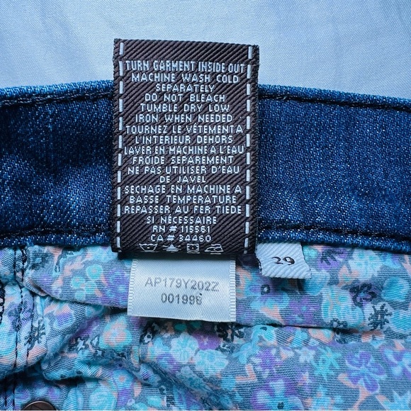 7 For All Mankind Roxanne Cropped Raw Hem Low Rise Jeans Distressed - Picture 10 of 10